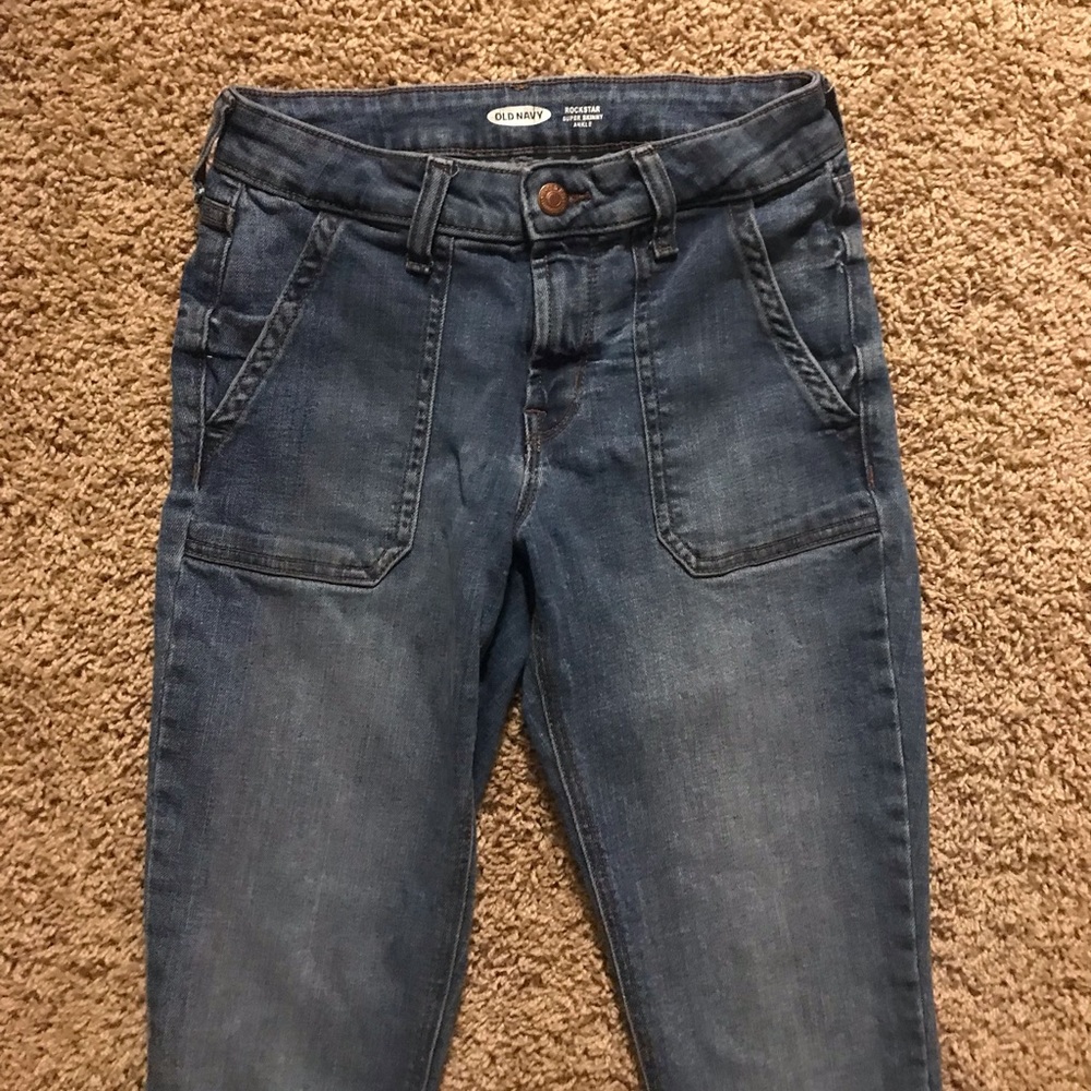 Old Navy Rockstar Super Skinny Ankle Jeans Size 0